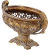 image:imageDeco 79 Polystone Decorative Decorative Bowl Ornate Decorative Container with Handles Decorative Keepsake Box 19 x 10 x 12 Gold