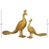image:imageDeco 79 Polystone Peacock Decorative Sculpture Home Decor Statues Set of 2 Accent Figurines 11 8H Gold