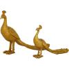 image:imageDeco 79 Polystone Peacock Decorative Sculpture Home Decor Statues Set of 2 Accent Figurines 11 8H Gold
