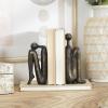 image:imageDeco 79 Polystone People Decorative Bookends Non Skid Bookends Set of 2 Office Bookends4 W 9 H BronzeBronze