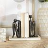 image:imageDeco 79 Polystone People Decorative Bookends Non Skid Bookends Set of 2 Office Bookends4 W 9 H BronzeBronze