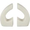 image:imageDeco 79 Polystone People Decorative Bookends Non Skid Bookends Set of 2 Office Bookends4 W 9 H BronzeWhite