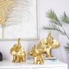 image:imageDeco 79 Porcelain Ceramic Elephant Decorative Sculpture Home Decor Statues Set of 3 Accent Figurines 12 11 8H Gold
