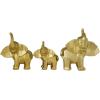image:imageDeco 79 Porcelain Ceramic Elephant Decorative Sculpture Home Decor Statues Set of 3 Accent Figurines 12 11 8H Gold