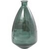 image:imageDeco 79 Recycled Glass Handmade Decorative Vase Frosted Spanish Bottle Centerpiece Vase Flower Vase for Home Decoration 7 x 7 x 29 ClearBlue