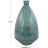 image:imageDeco 79 Recycled Glass Handmade Decorative Vase Frosted Spanish Bottle Centerpiece Vase Flower Vase for Home Decoration 7 x 7 x 29 ClearBlue