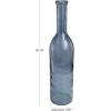 image:imageDeco 79 Recycled Glass Handmade Decorative Vase Frosted Spanish Bottle Centerpiece Vase Flower Vase for Home Decoration 7 x 7 x 29 ClearBlue
