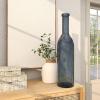 image:imageDeco 79 Recycled Glass Handmade Decorative Vase Frosted Spanish Bottle Centerpiece Vase Flower Vase for Home Decoration 7 x 7 x 29 ClearBlue