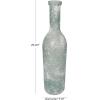 image:imageDeco 79 Recycled Glass Handmade Decorative Vase Frosted Spanish Bottle Centerpiece Vase Flower Vase for Home Decoration 7 x 7 x 29 ClearClear