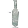 image:imageDeco 79 Recycled Glass Handmade Decorative Vase Frosted Spanish Bottle Centerpiece Vase Flower Vase for Home Decoration 7 x 7 x 29 ClearClear