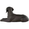 image:imageDeco 79 Resin Dog Decorative Sculpture Sitting Home Decor Statue with Copper Shadings Accent Figurine 31 x 14 x 14 Black