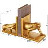 image:imageDeco 79 Resin Lizard Decorative Bookends Crawling Non Skid Bookends Set of 2 Office Bookends7 W 6 H GoldGold
