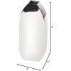 image:imageDeco 79 Stainless Steel Metal Decorative Vase Hammered Centerpiece Vase Flower Vase for Home Decoration 4 x 4 x 15 SilverSilver