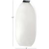 image:imageDeco 79 Stainless Steel Metal Decorative Vase Hammered Centerpiece Vase Flower Vase for Home Decoration 4 x 4 x 15 SilverSilver