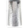 image:imageDeco 79 Stainless Steel Metal Decorative Vase Hammered Centerpiece Vase Flower Vase for Home Decoration 4 x 4 x 15 SilverSilver