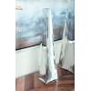 image:imageDeco 79 Stainless Steel Metal Decorative Vase Hammered Centerpiece Vase Flower Vase for Home Decoration 4 x 4 x 15 SilverSilver