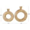 image:imageDeco 79 Wood Decorative Vase Circular Centerpiece Vases with Cutout Center Set of 2 Vases for Home Decoration 11 9 H Brown11  9H
