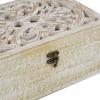 image:imageDeco 79 Wood Tree Handmade Decorative Box Decorative Keepsake Boxes with Hinged Lid Set of 3 Storage Boxes BrownWhite