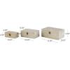 image:imageDeco 79 Wood Tree Handmade Decorative Box Decorative Keepsake Boxes with Hinged Lid Set of 3 Storage Boxes BrownWhite