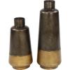 image:imageThe Novogratz Metal Decorative Vase Centerpiece Vases with Gold Base Set of 2 Flower Vases for Home Decoration 20 15H Dark Gray