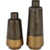 image:imageThe Novogratz Metal Decorative Vase Centerpiece Vases with Gold Base Set of 2 Flower Vases for Home Decoration 20 15H Dark Gray