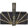 image:imageCosmoLiving by Cosmopolitan Marble Geometric Bookends with Gold Inlay Set of 2 4W 6H WhiteBlackGold