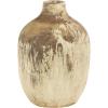 image:imageDeco 79 Ceramic Antique Style Distressed Vase 10 x 10 x 22 BrownBeige