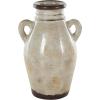 image:imageDeco 79 Ceramic Decorative Vase Antique Amphora Centerpiece Vase with Speckled Texturing and Yellow and Brown Accents Flower Vase for Home Decoration 10 x 8 x 14 Cream