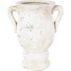 image:imageDeco 79 Ceramic Decorative Vase Antique Style Distressed Centerpiece Vase with Handles Flower Vase for Home Decoration 14 x 11 x 18 CreamCream