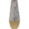 image:imageDeco 79 Ceramic Decorative Vase Faux Marble Centerpiece Vase with Gold Base Flower Vase for Home Decoration 7 x 7 x 18 Gold