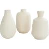 image:imageDeco 79 Ceramic Decorative Vase Minimalistic Centerpiece Vases with Varying Shapes Set of 3 Flower Vases for Home Decoration 5 W 8 H CreamCream