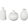 image:imageDeco 79 Ceramic Decorative Vase Minimalistic Centerpiece Vases with Varying Shapes Set of 3 Flower Vases for Home Decoration 5 W 8 H CreamWhite