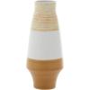 image:imageDeco 79 Ceramic Handmade Decorative Vase Centerpiece Vase with Terracotta Accents Flower Vase for Home Decoration 9 x 9 x 13 BrownBrown