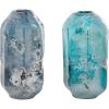 image:imageDeco 79 Glass Handmade Decorative Vase Blown Centerpiece Vases Set of 2 Flower Vases for Home Decoration 12 11H Blue
