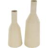 image:imageDeco 79 Metal Decorative Vase Textured Cone Centerpiece Vases Set of 2 Flower Vases for Home Decoration 14 11 H BlackCream