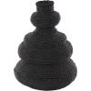 image:imageDeco 79 Metal Handmade Decorative Vase Woven Bubble Centerpiece Vase Flower Vase for Home Decoration 10 x 10 x 14 BlackBlack
