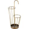 image:imageDeco 79 Metal Umbrella Stand 2 Section with Umbrella Shaped Handle 13 x 8 x 27 BlackGold