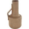 image:imageDeco 79 Paper Mache Decorative Vase Abstract Rounded Centerpiece Vase with Double Openings Flower Vase for Home Decoration 9 x 3 x 12 BeigeBrown