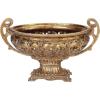 image:imageDeco 79 Polystone Decorative Decorative Bowl Ornate Decorative Container with Handles Decorative Keepsake Box 19 x 10 x 12 Gold
