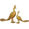 image:imageDeco 79 Polystone Peacock Decorative Sculpture Home Decor Statues Set of 2 Accent Figurines 11 8H Gold