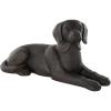 image:imageDeco 79 Resin Dog Decorative Sculpture Sitting Home Decor Statue with Copper Shadings Accent Figurine 31 x 14 x 14 Black
