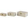 image:imageDeco 79 Wood Tree Handmade Decorative Box Decorative Keepsake Boxes with Hinged Lid Set of 3 Storage Boxes BrownWhite
