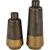 image:imageThe Novogratz Metal Decorative Vase Centerpiece Vases with Gold Base Set of 2 Flower Vases for Home Decoration 20 15H Dark Gray