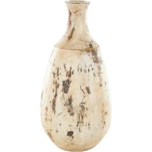 image:imageDeco 79 Ceramic Antique Style Distressed Vase 10 x 10 x 22 BrownBrown