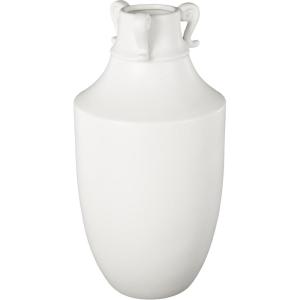 image:imageDeco 79 Ceramic Decorative Vase Sleek Amphora Centerpiece Vases with Scroll Handles Flower Vases for Home Decoration 9 x 9 x 18 White9 x 9 x 18