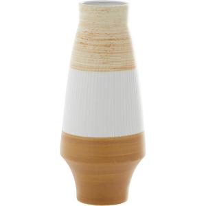 image:imageDeco 79 Ceramic Handmade Decorative Vase Centerpiece Vase with Terracotta Accents Flower Vase for Home Decoration 9 x 9 x 13 BrownBrown