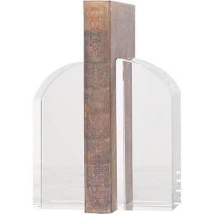 image:imageDeco 79 Crystal Geometric Decorative Bookends Arched Non Skid Bookends Set of 2 Office Bookends3 W 6 H ClearClear