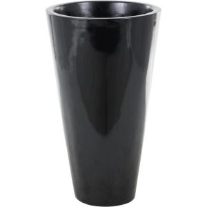 image:imageDeco 79 Fiberglass Decorative Vase Mosaic Floor Centerpiece Vase with Blue Interior Flower Vase for Home Decoration 16 x 16 x 30 SilverBlack
