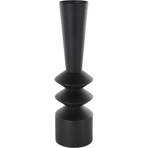 image:imageDeco 79 Metal Art Deco Fluted Vase 6 x 6 x 24 BlackBlack