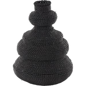 image:imageDeco 79 Metal Handmade Decorative Vase Woven Bubble Centerpiece Vase Flower Vase for Home Decoration 10 x 10 x 14 BlackBlack